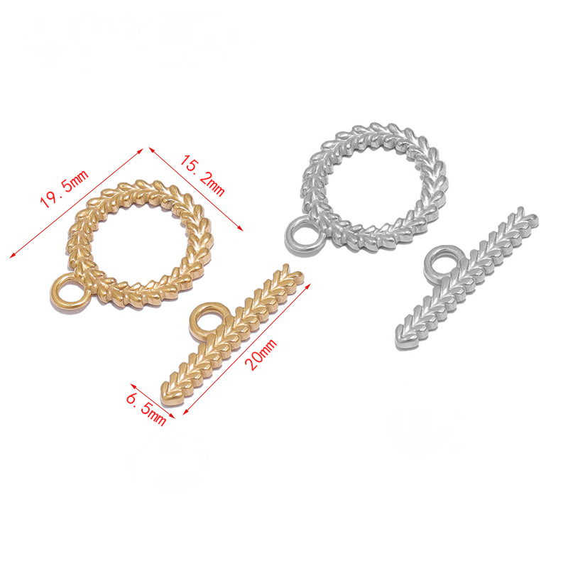 Stainless Steel 18K Gold PVD Toggle Clasp - 4 Pack
