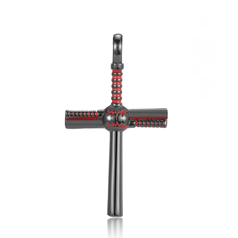 Stainless Steel Ball Cross Necklace