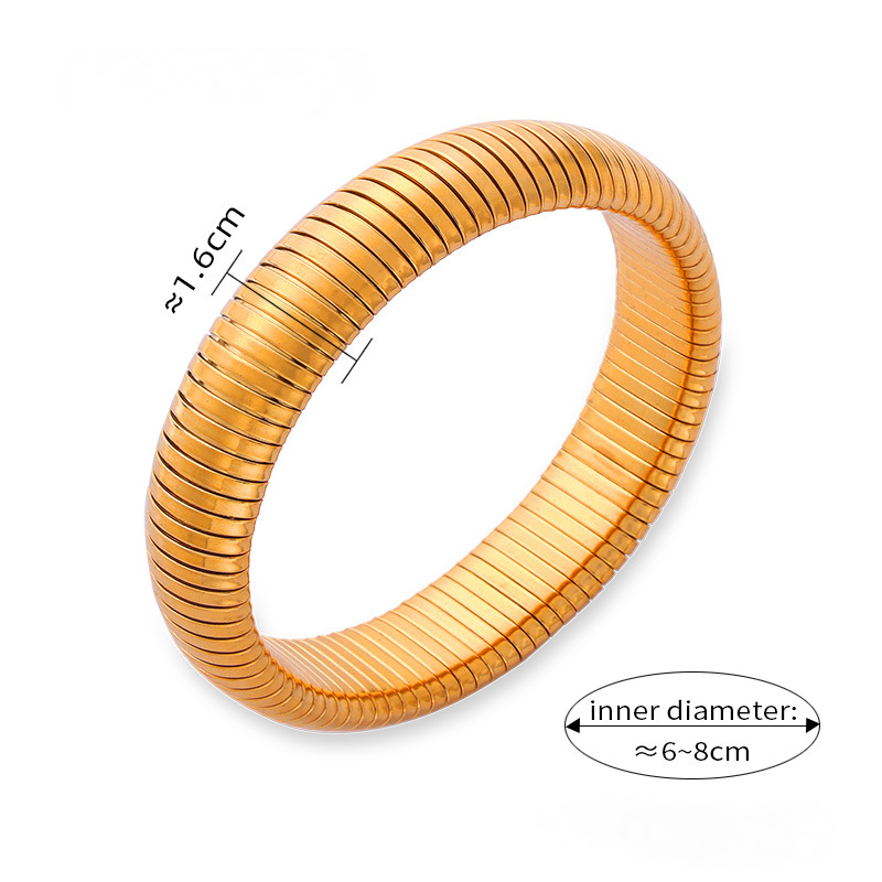 Stainless Steel Elastic Stripe Bracelet
