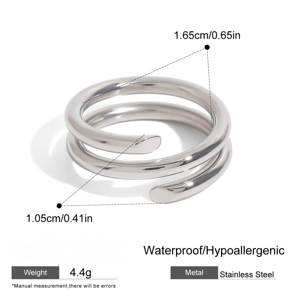 Stainless Steel Multi-layered Stacking Line Ring