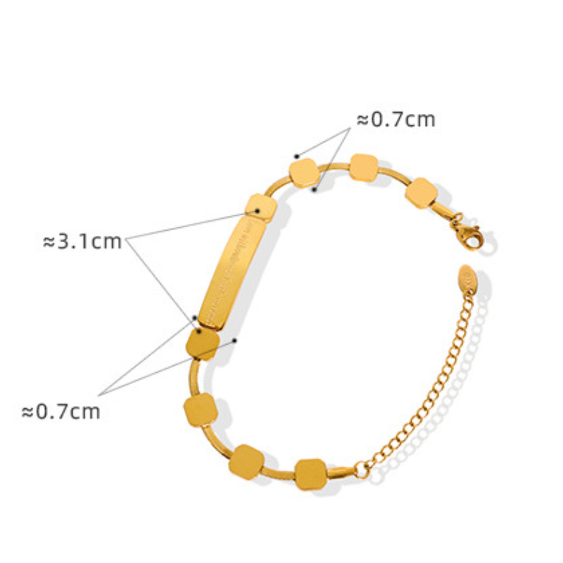 Stainless Steel English Lettering Bracelet