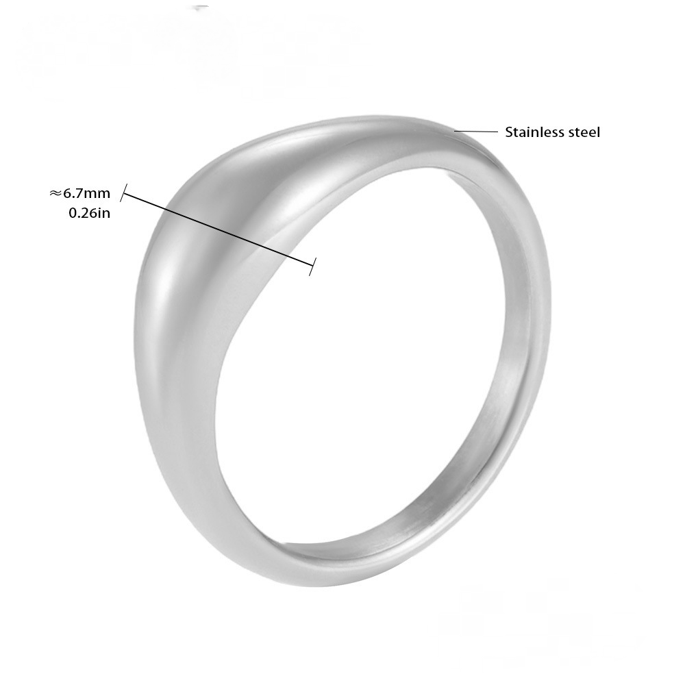 Stainless Steel Round Curved Ring