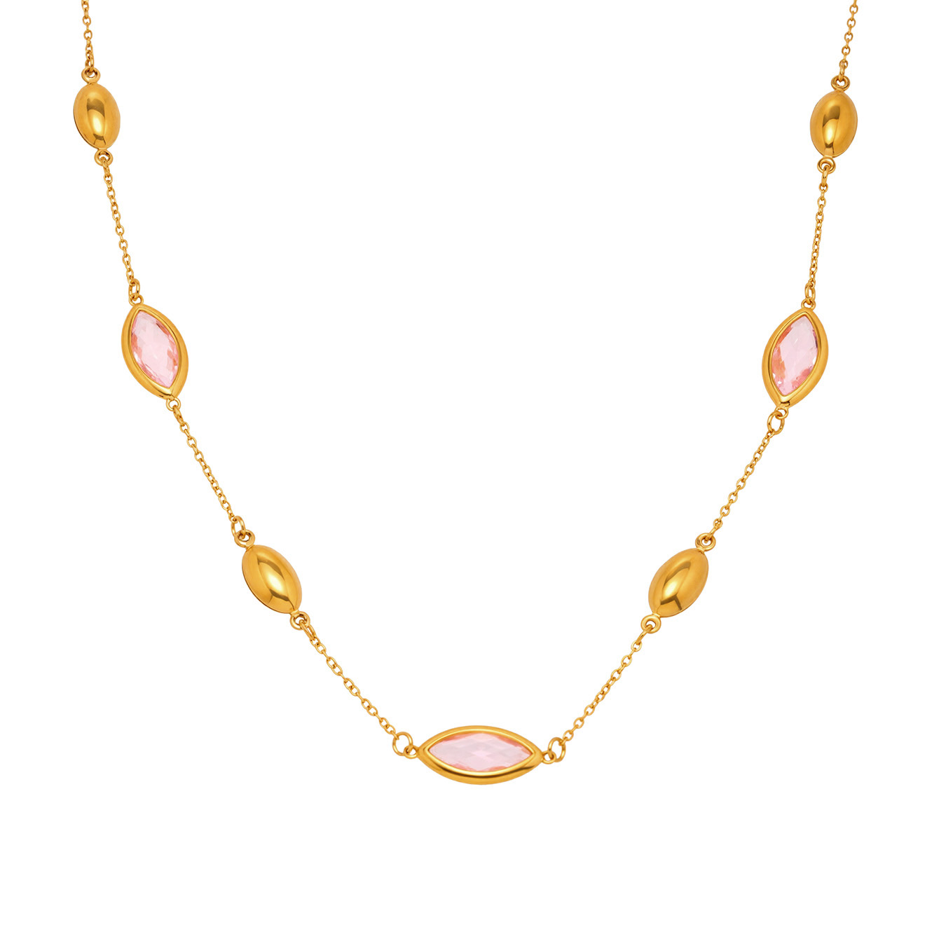 Multi Faceted Translucent Glass Collarbone Necklace