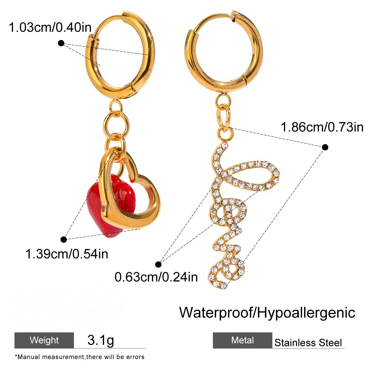 Stainless Steel Ocean Huggie Earring Combination