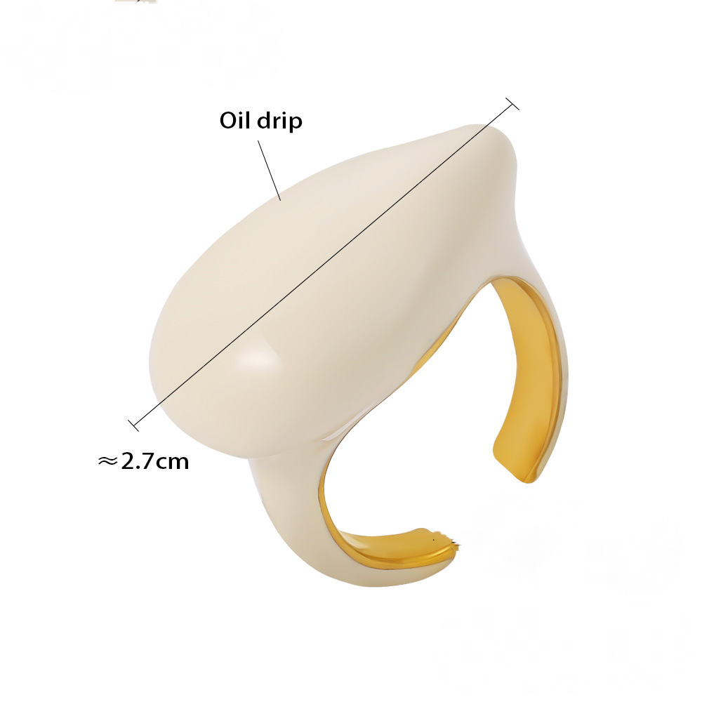 Stainless Steel Water Dropshaped Oil Drop Ring