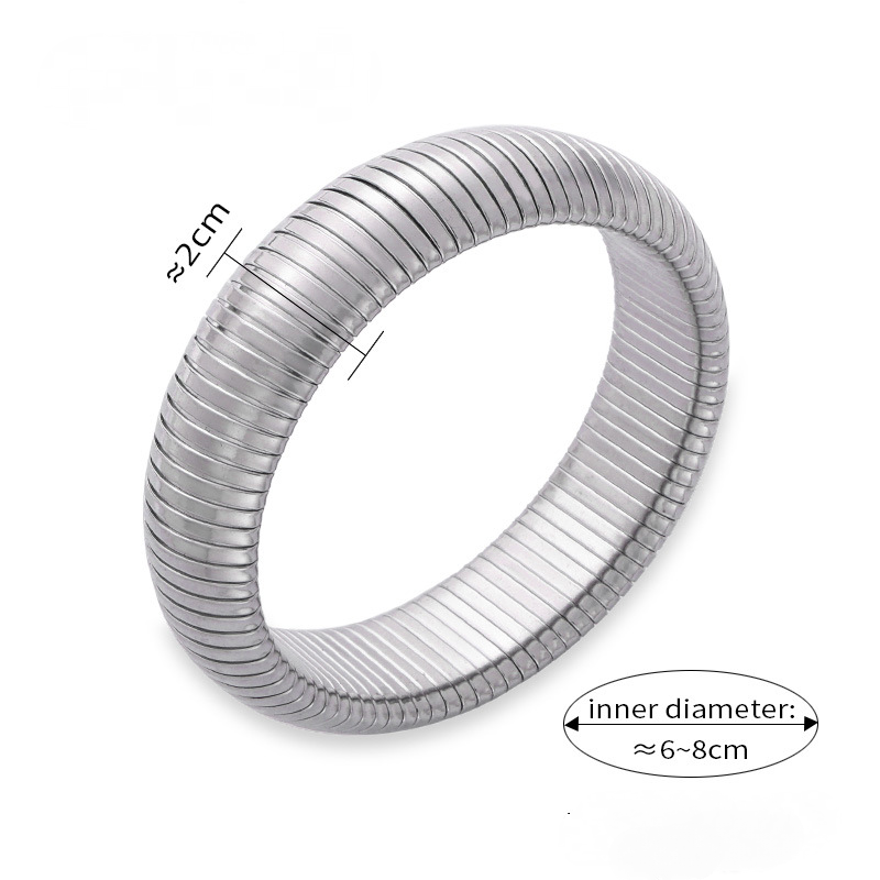 Stainless Steel Elastic Stripe Bracelet