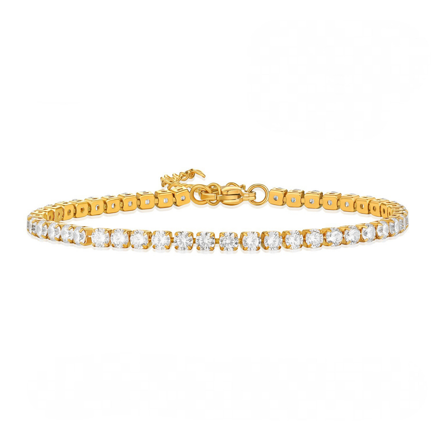 Zircon Tennis Bracelets with 5cm Extension