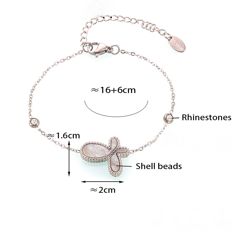 Butterfly Inlay Mother of Pearl Pendant Necklace Bracelet Earrings Jewelry Suit