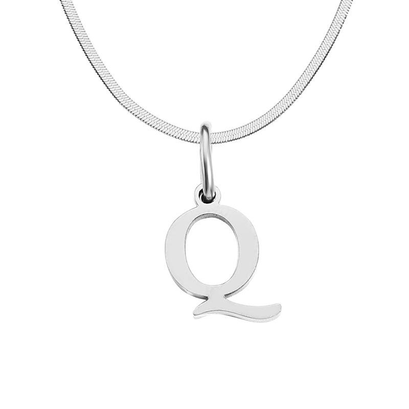 Stainless Steel Snake Chain Letter Choker