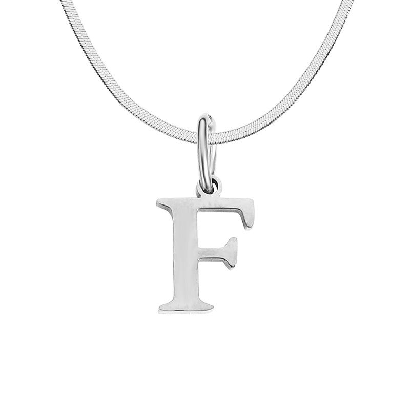 Stainless Steel Snake Chain Letter Choker