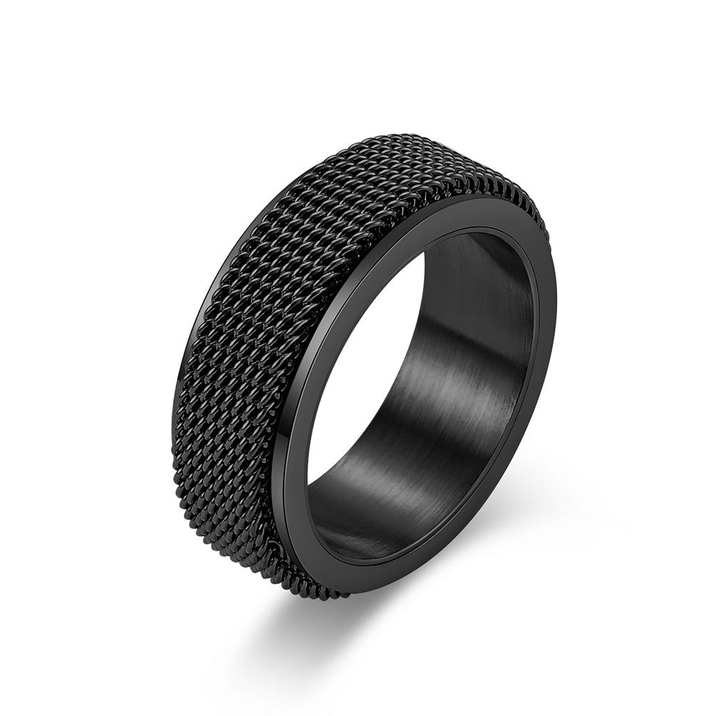 Stainless Steel Braided Mesh Spinner Ring