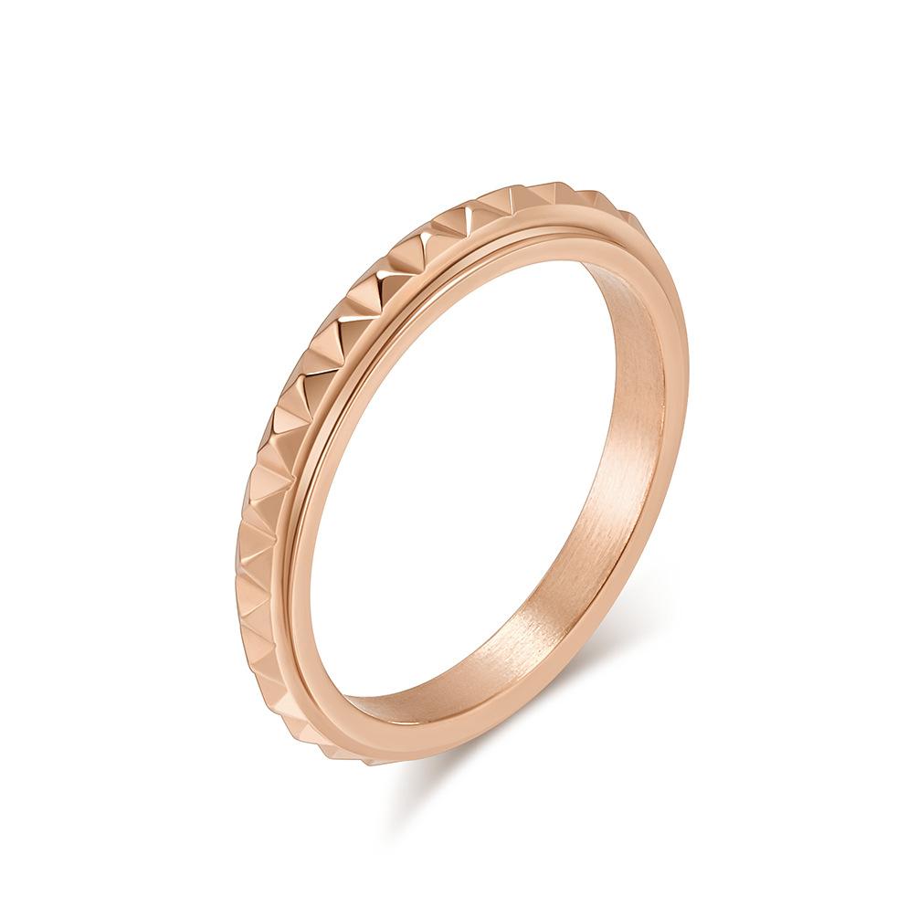 Bague tournante fine en acier inoxydable en forme de diamant