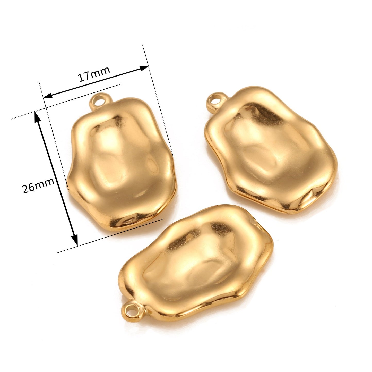 Stainless Steel Irregular Texture Pendant