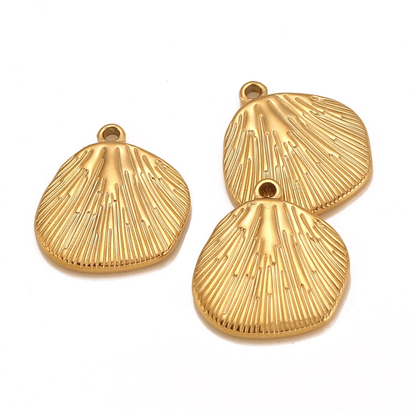 18K Gold PVD Shell Stainless Steel Pendant