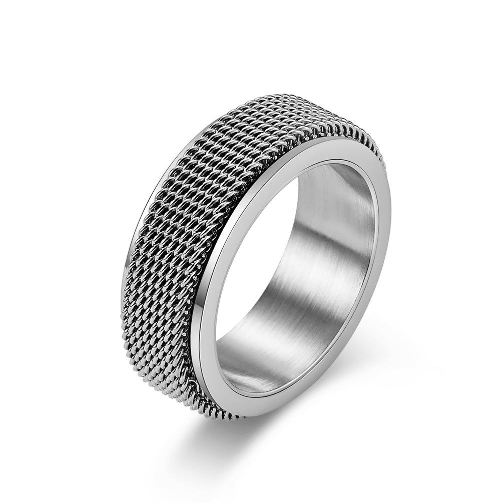 Stainless Steel Braided Mesh Spinner Ring