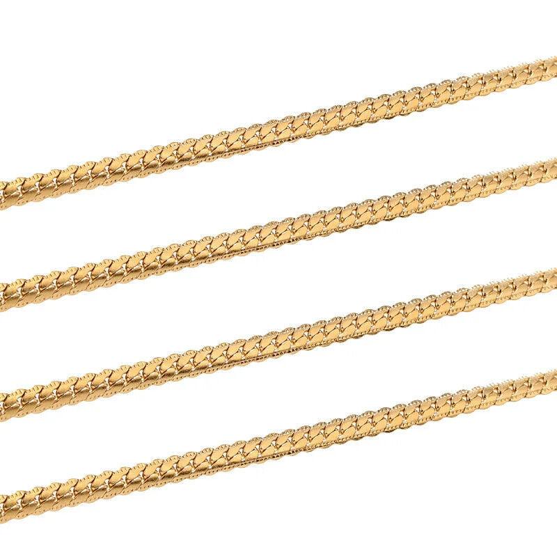 4mm Stainless Steel Crimped Curb Chain - By the Meter