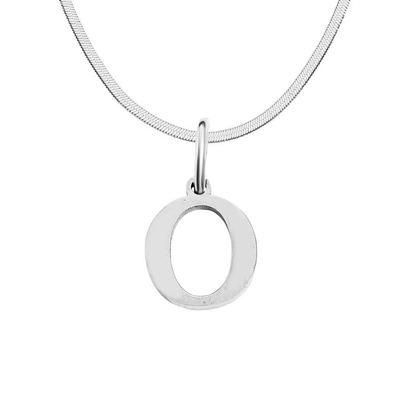 Stainless Steel Snake Chain Letter Choker