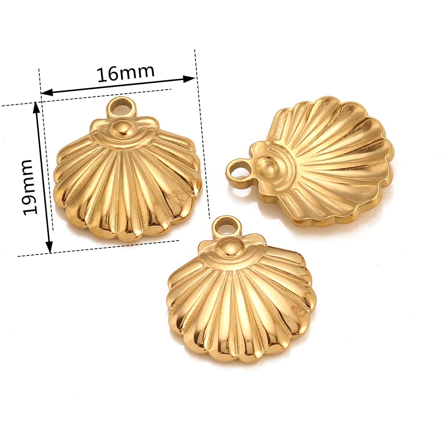 Pendentif coquillage en acier inoxydable