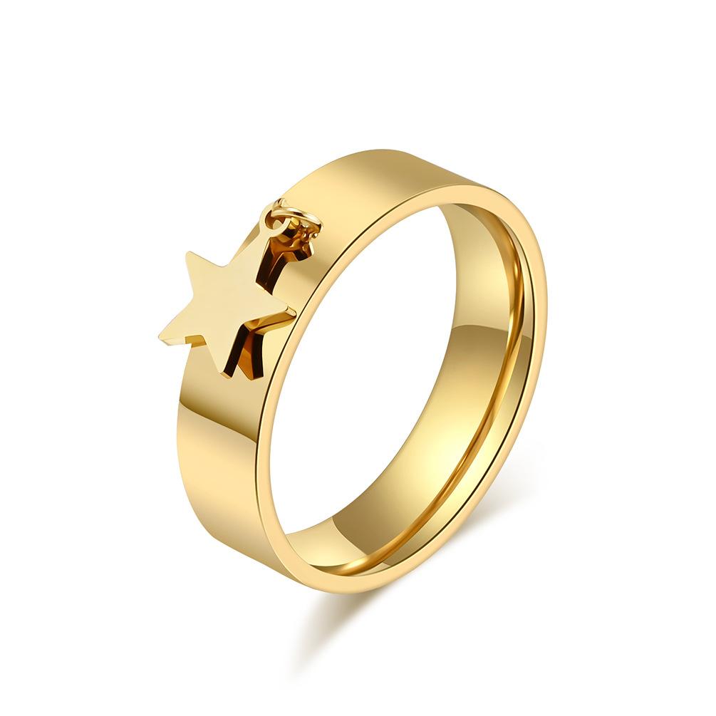 Polished Stainless Steel Blank Ring with Cross Charm