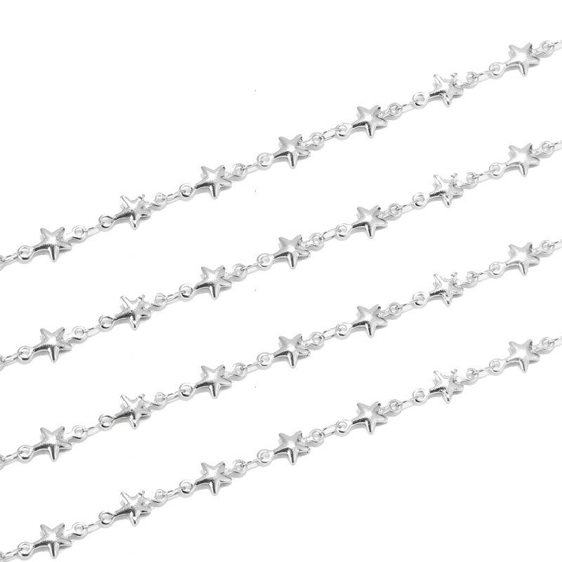 Stainless Steel 5mm Star Link Chain - By the Meter