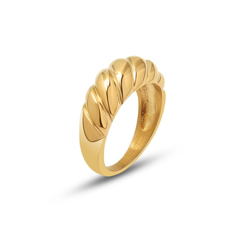 Thread Ring 18K Gold PVD Coated