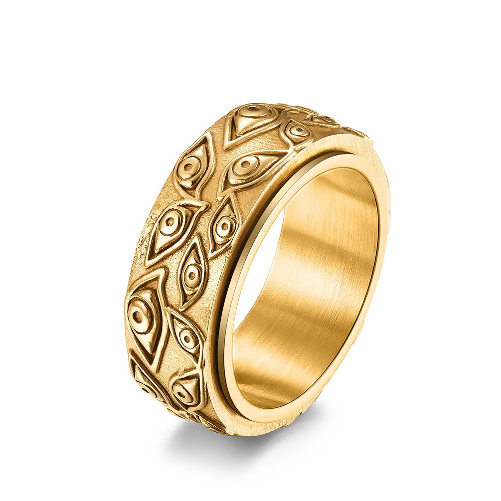 Devil's Eye Stainless Steel Spinner Ring
