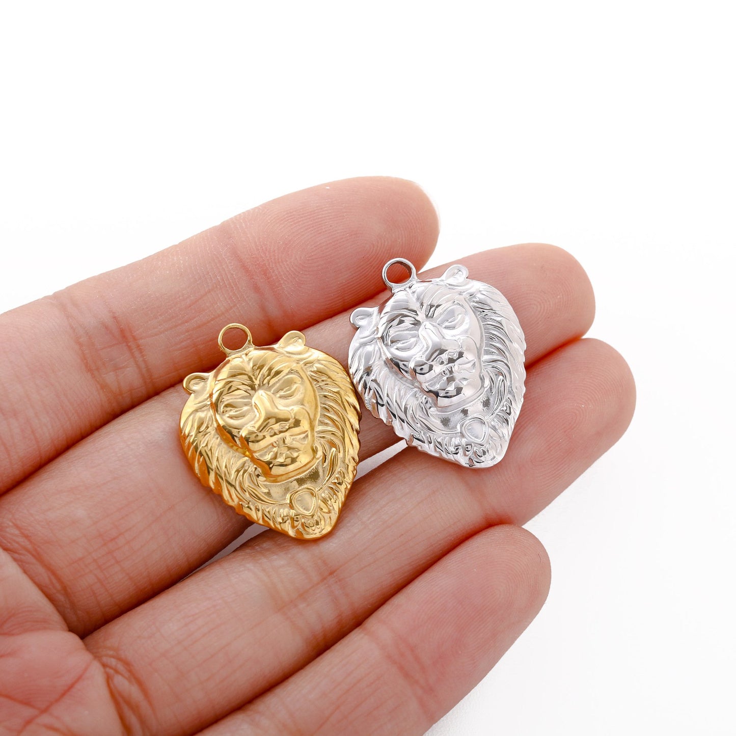 Stainless Steel Lion Head Pendant