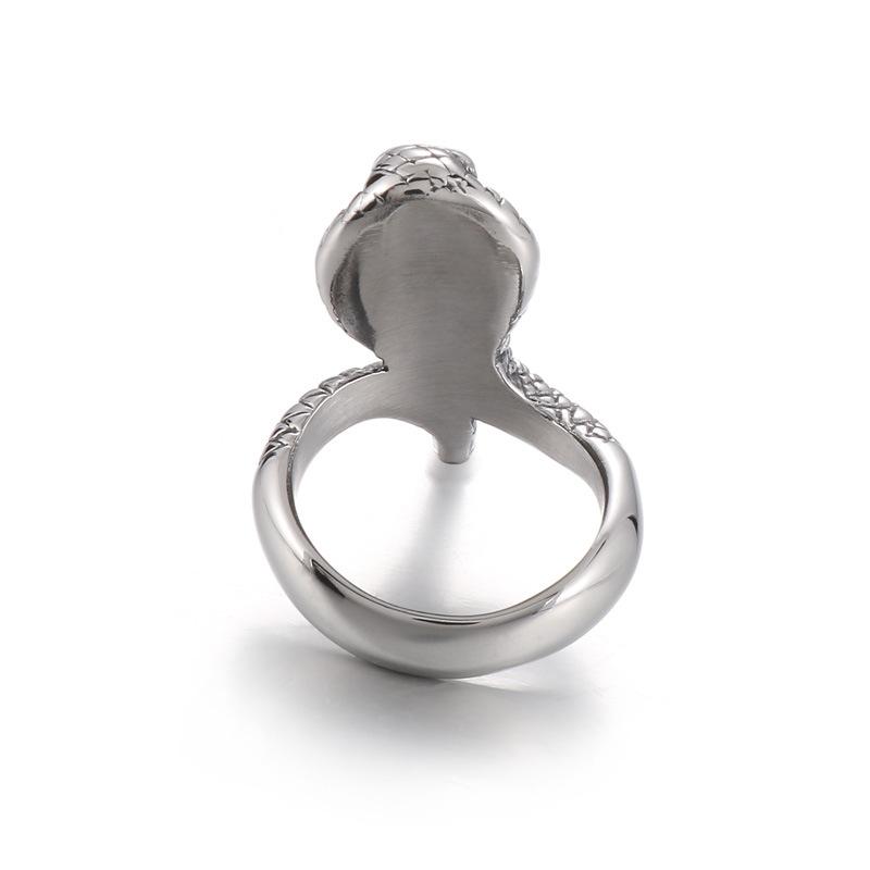 Stainless Steel Punk Snake Ring