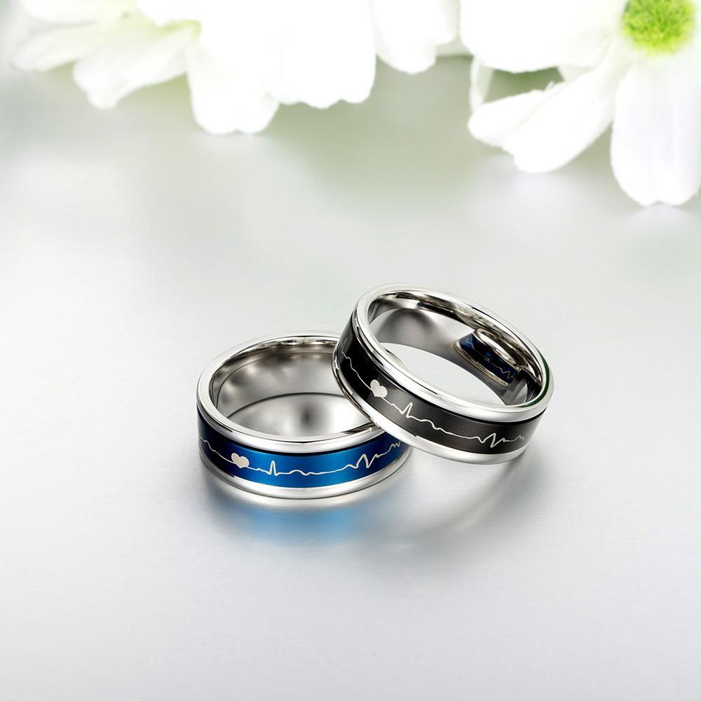 EKG Stainless Steel Spinner Ring