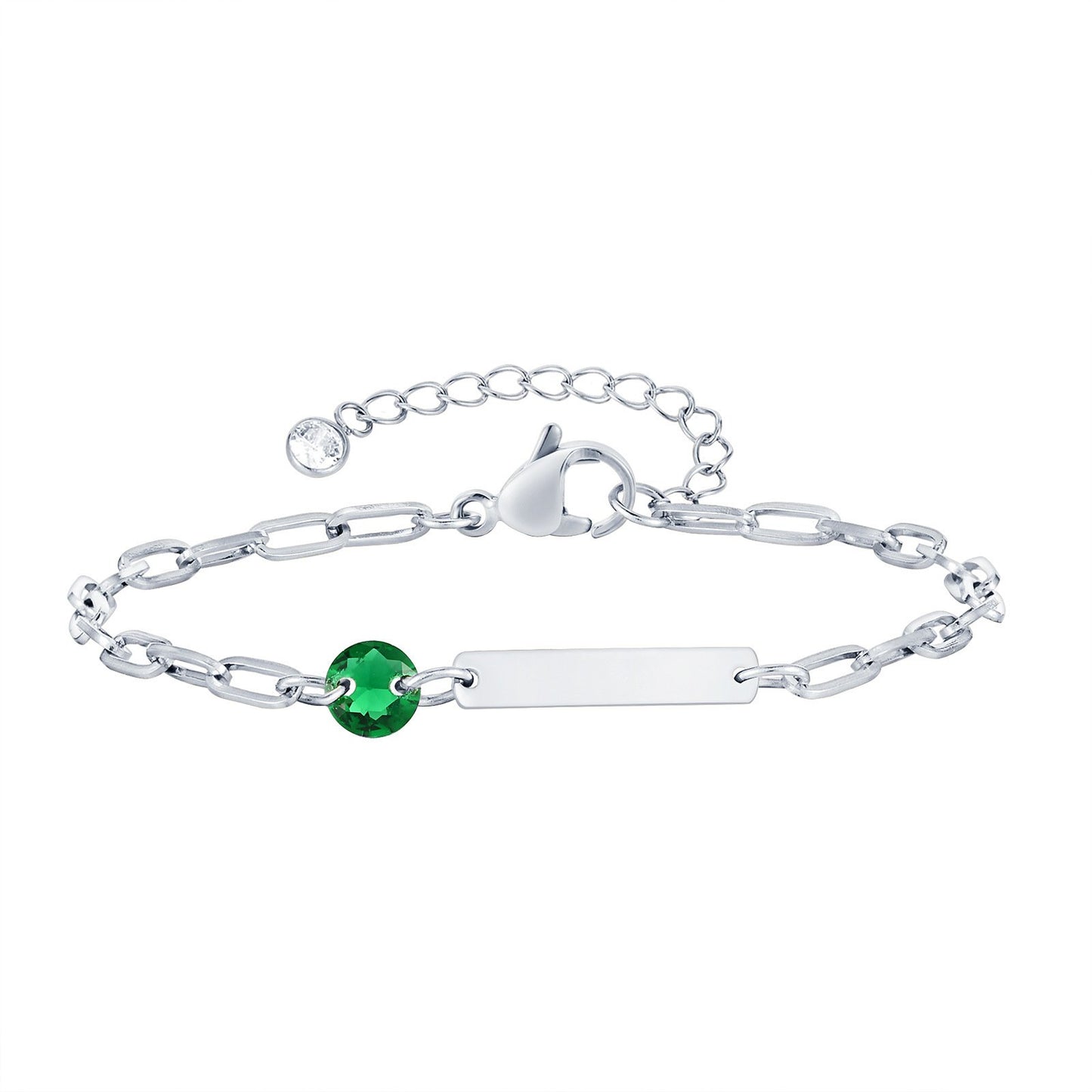 Stainless Steel Square Bar Blank Bracelet