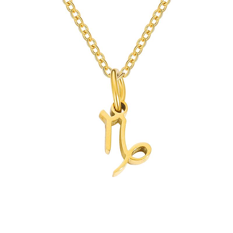Stainless Steel Zodiac Cable Chain Classic Necklace