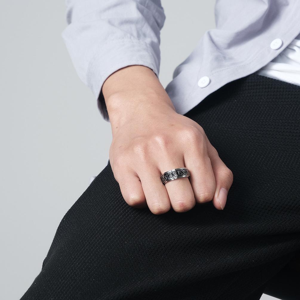 Celtic Knot Polished Stainless Steel Spinner Ring