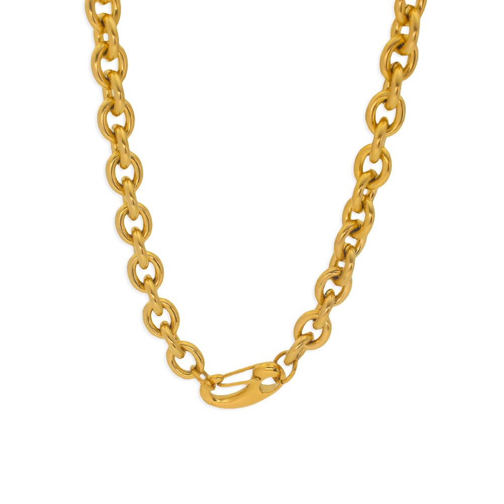 Stainless Steel Round Cable Figaro Chain Set
