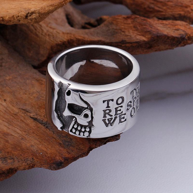 Stainless Steel Pirate Skull Men's Ring