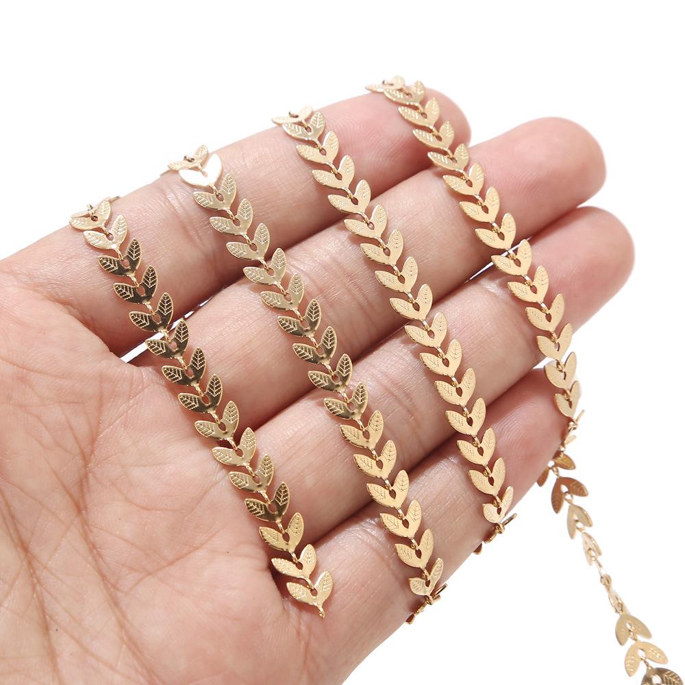 6mm Stainless Steel Leaf Link Chain - By the Meter