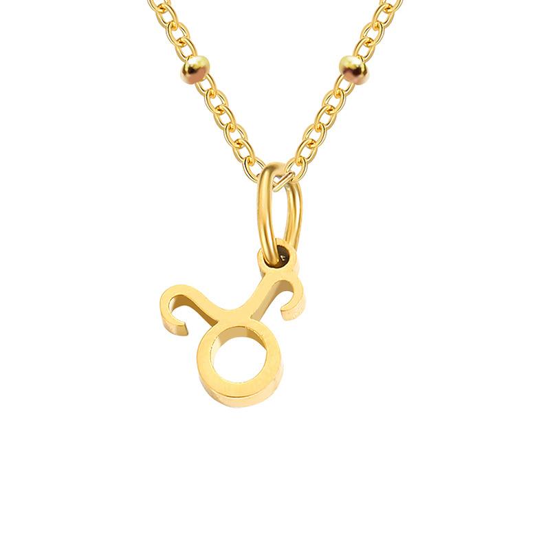 Stainless Steel Ball Chain Zodiac Necklace