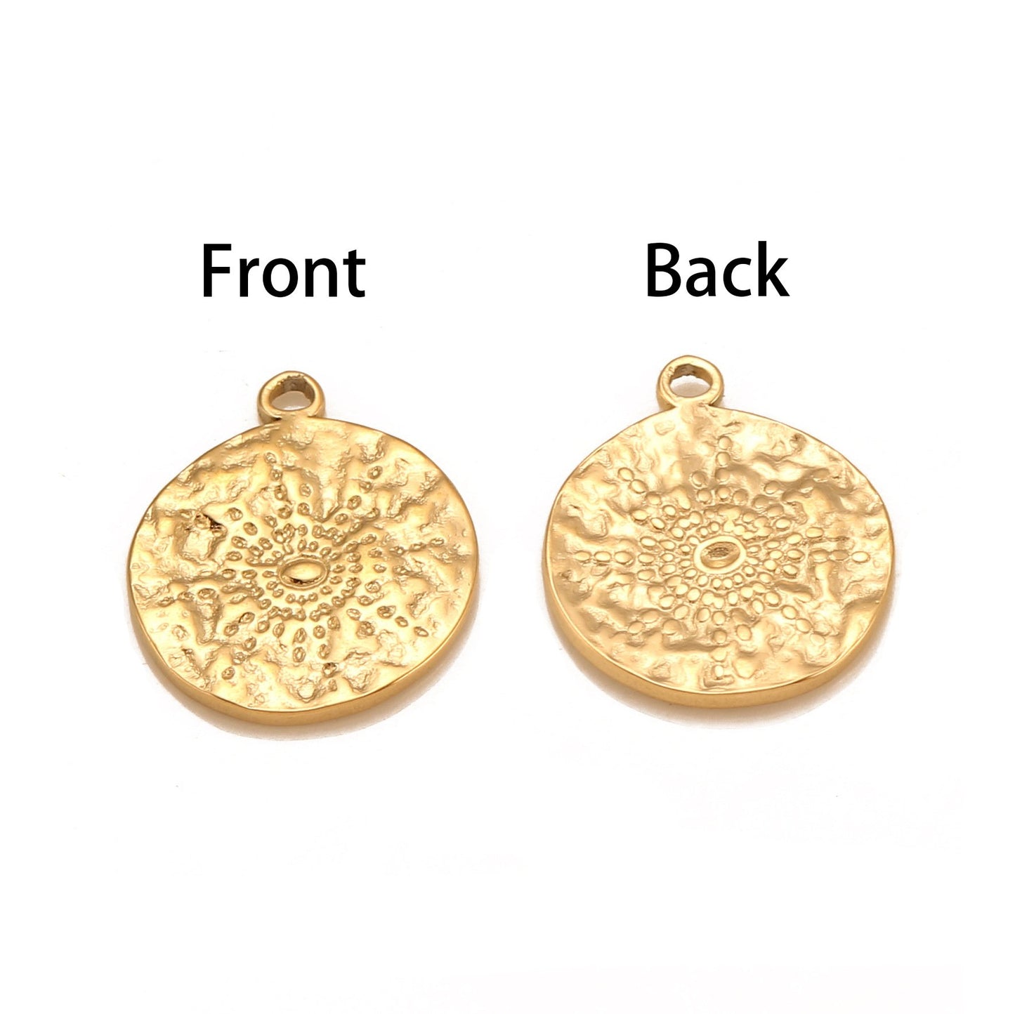 Sun Stainless Steel Round Pendant