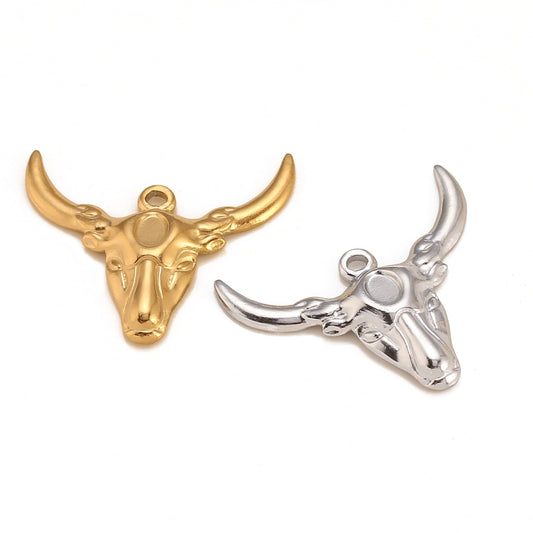 Bull Head Stainless Steel Pendant