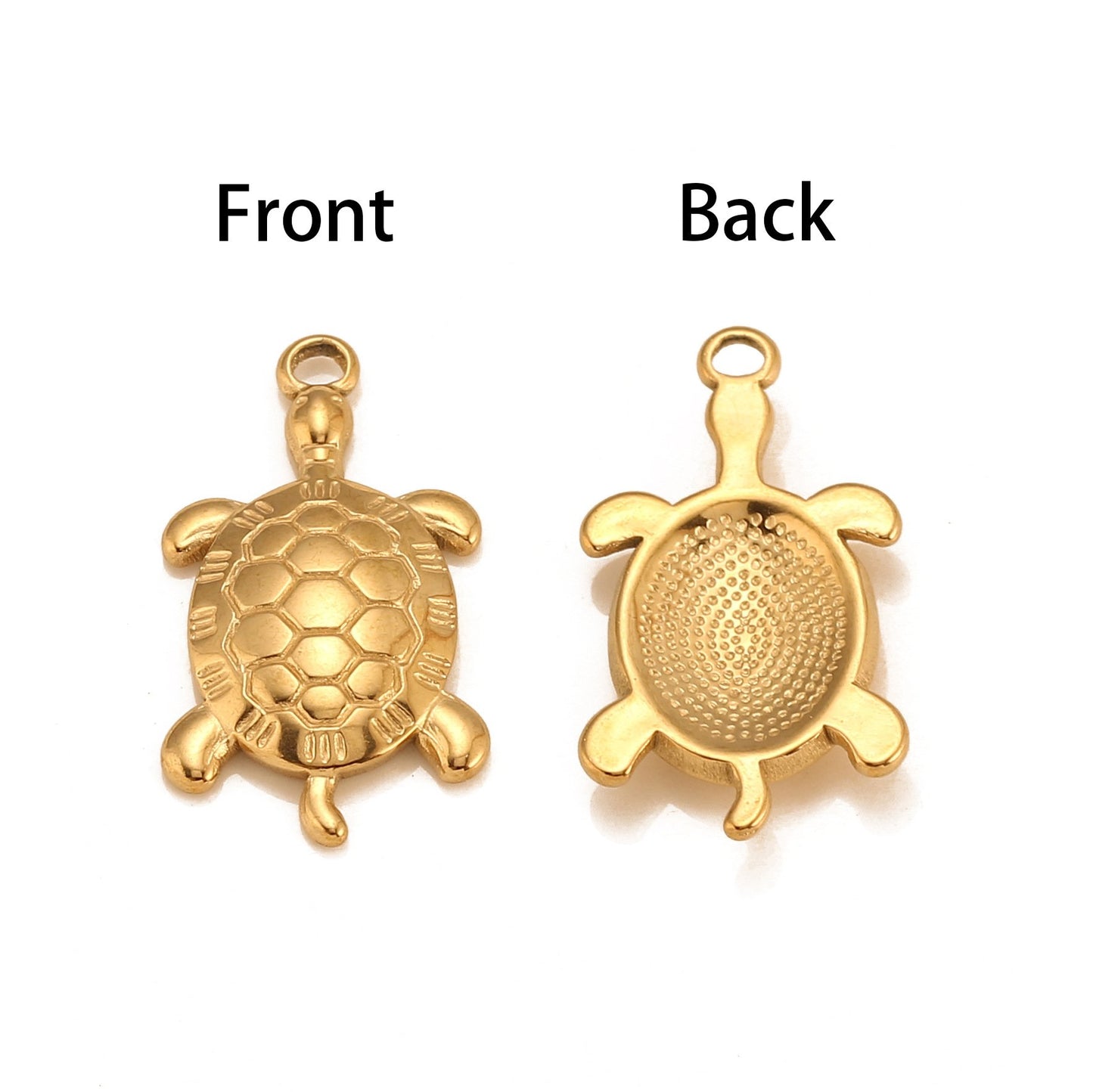 Pendentif Tortue en Acier Inoxydable