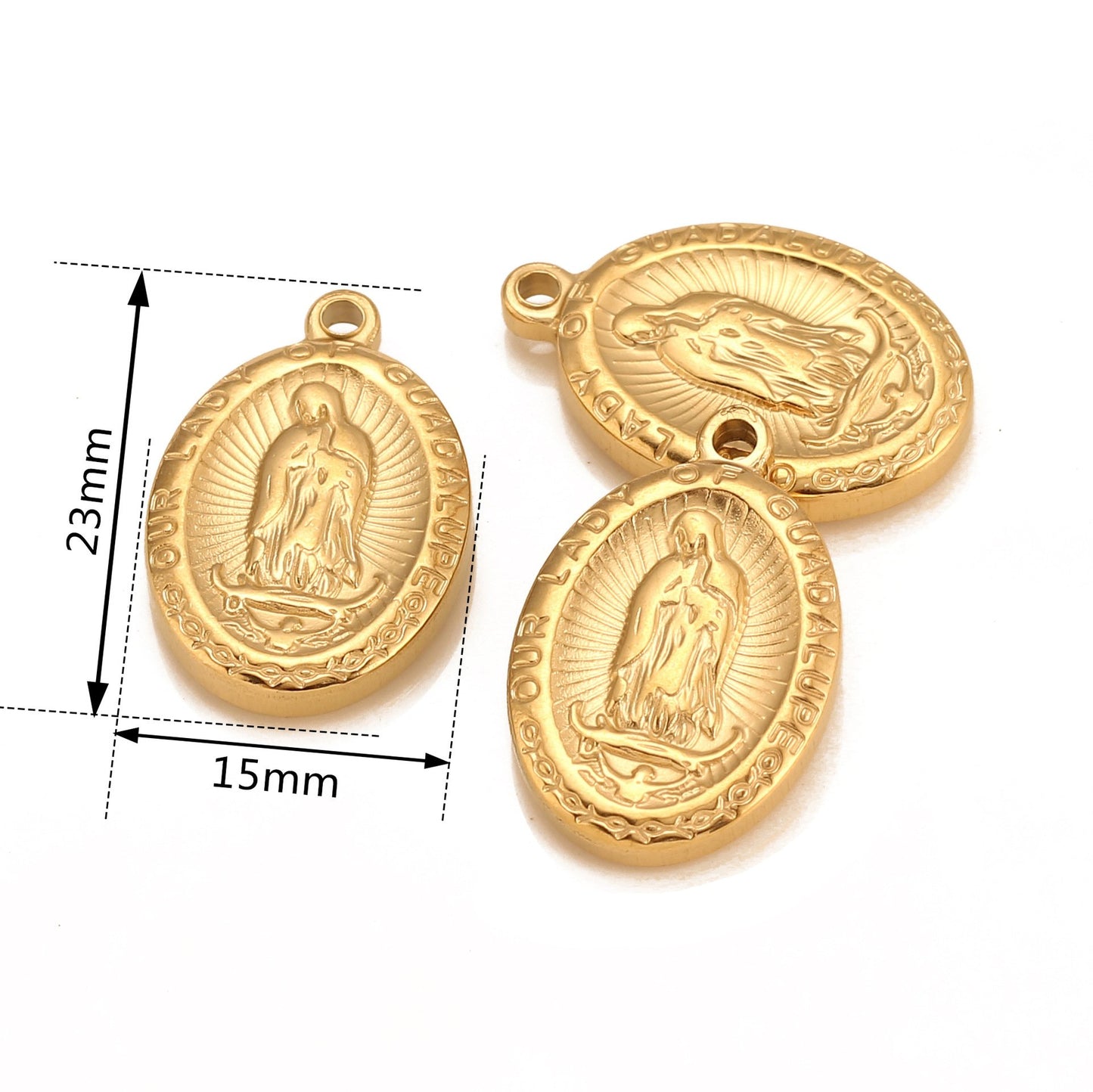 Pendentif Madonna en acier inoxydable