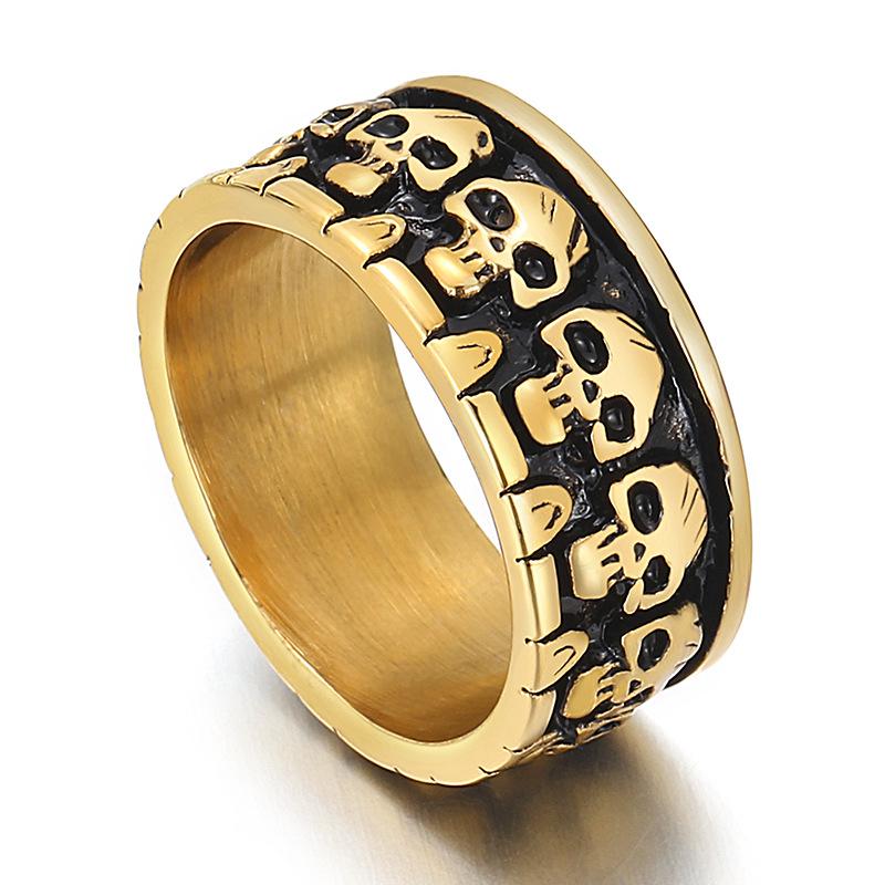 Stainless Steel Skull Chunky Ring