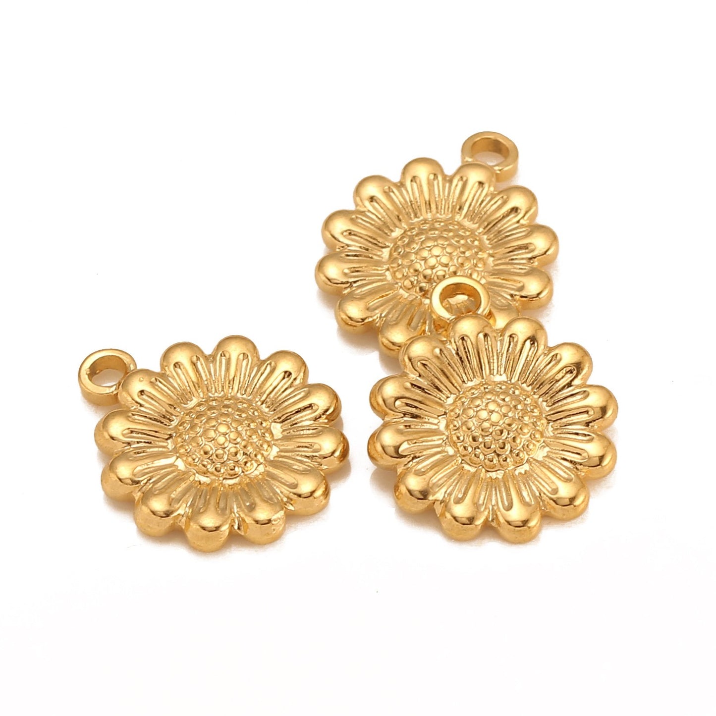 Pendentif Tournesol en Acier Inoxydable
