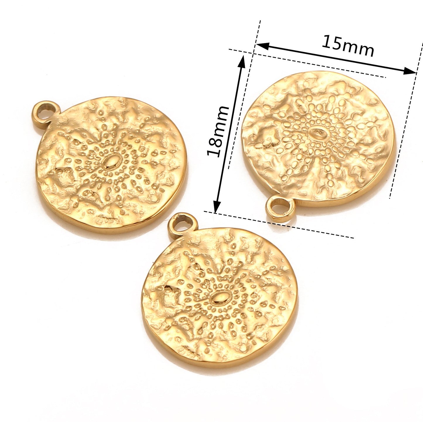 Sun Stainless Steel Round Pendant