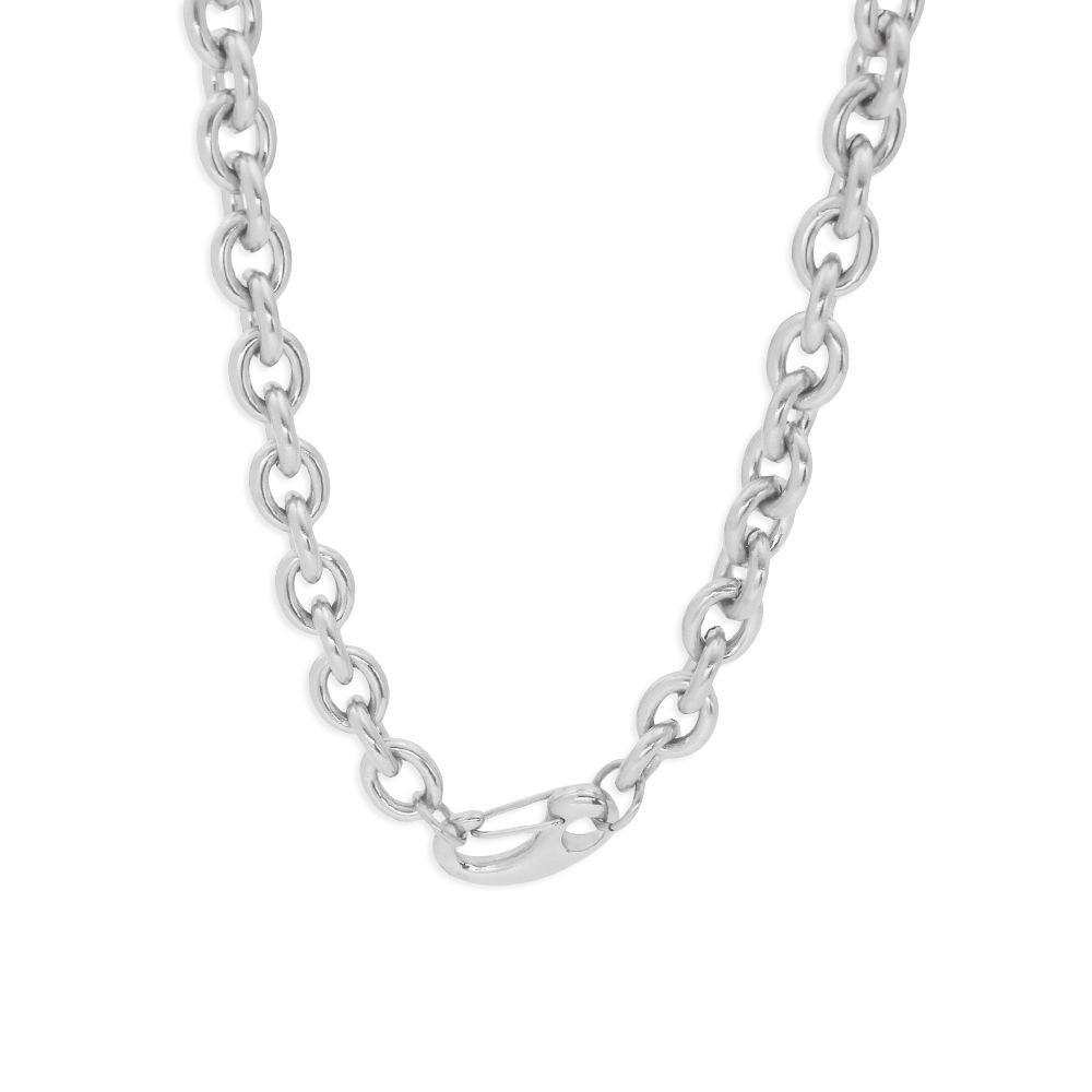 Stainless Steel Round Cable Figaro Chain Set