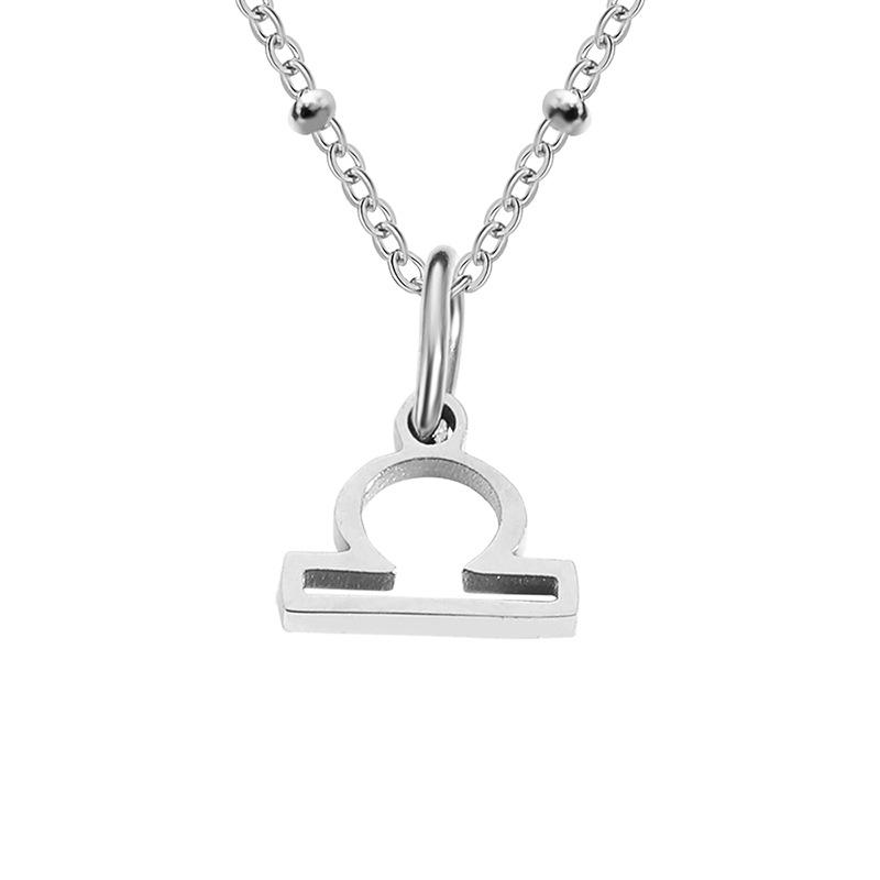 Stainless Steel Ball Chain Zodiac Necklace