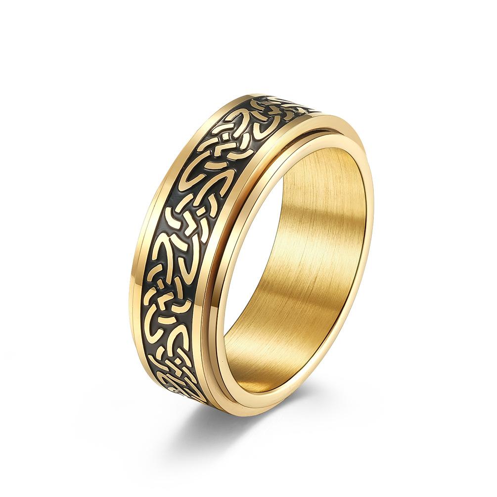 Celtic Knot Stainless Steel Spinner Religious Ring