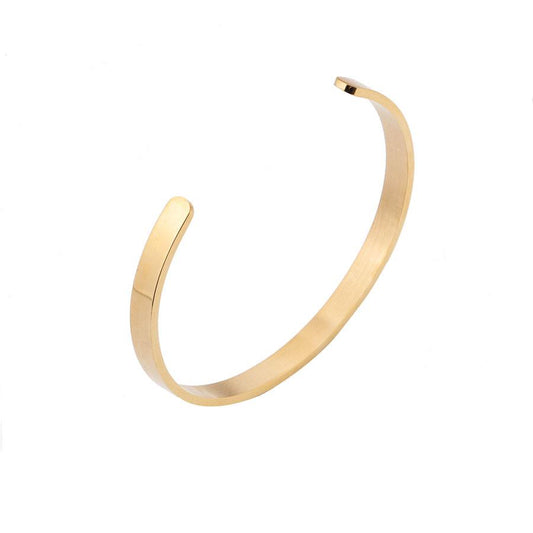 Stainless Steel C-shaped Cuff Engraveable Blank Bracelet