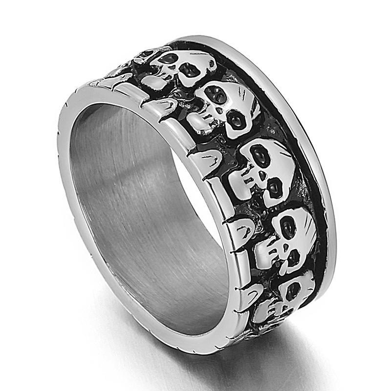 Stainless Steel Skull Chunky Ring