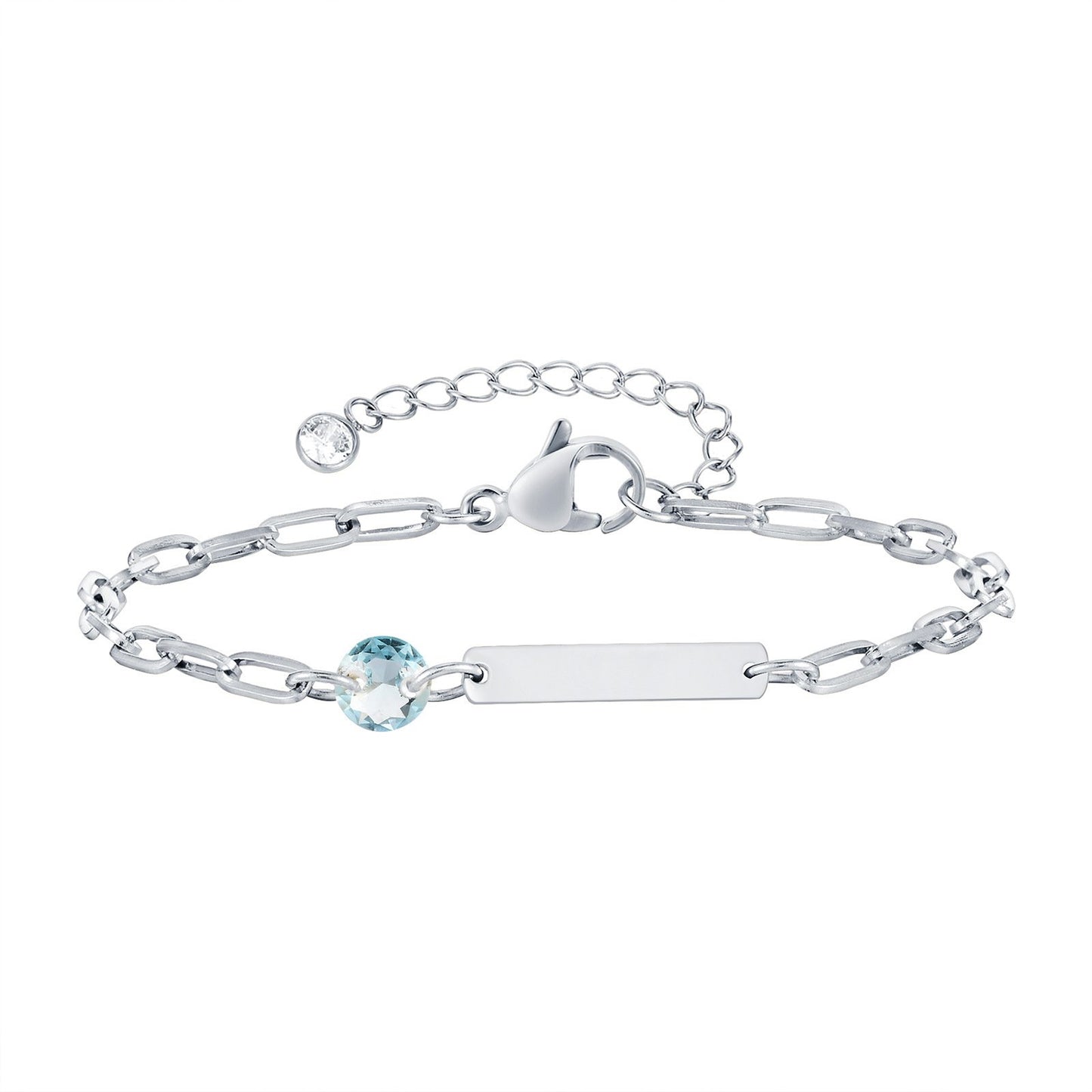 Stainless Steel Square Bar Blank Bracelet