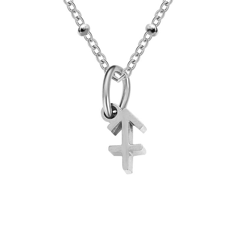 Stainless Steel Ball Chain Zodiac Necklace